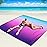 WIWIGO Beach Blanket Waterproof Sandproof Beach Mat 79 X 83/10\'x9\'for 2-8 Adults Quick Drying Outdoor Picnic Mat Beach Accessories for Travel, Camping, Hiking