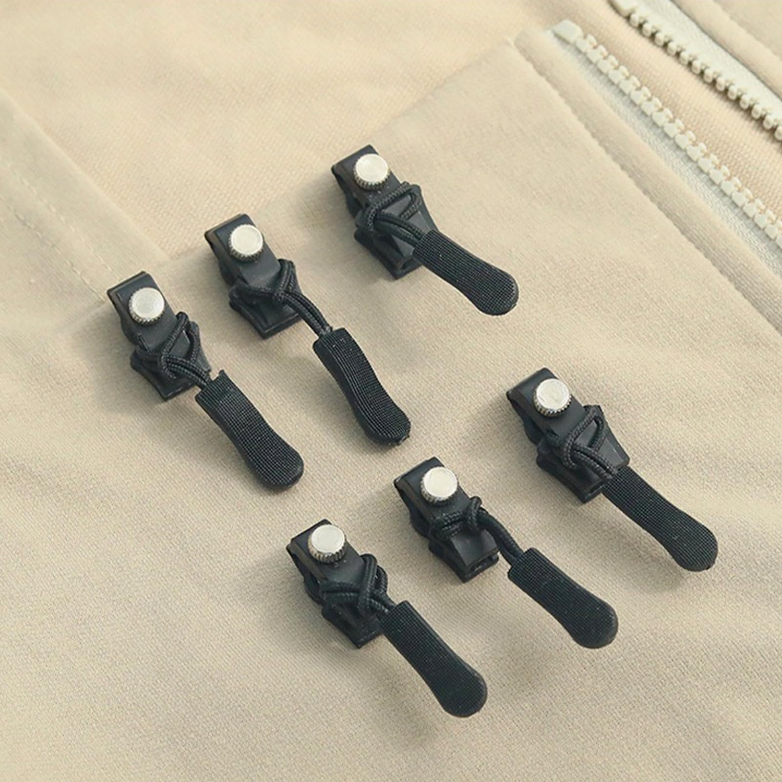 Auvotuis Reißverschlussschieber Ersatz – 5 Stück, 8,5x48 Mm, Für Jacken, Rucksäcke, Taschen, In Schwarz/Gold/Silber
