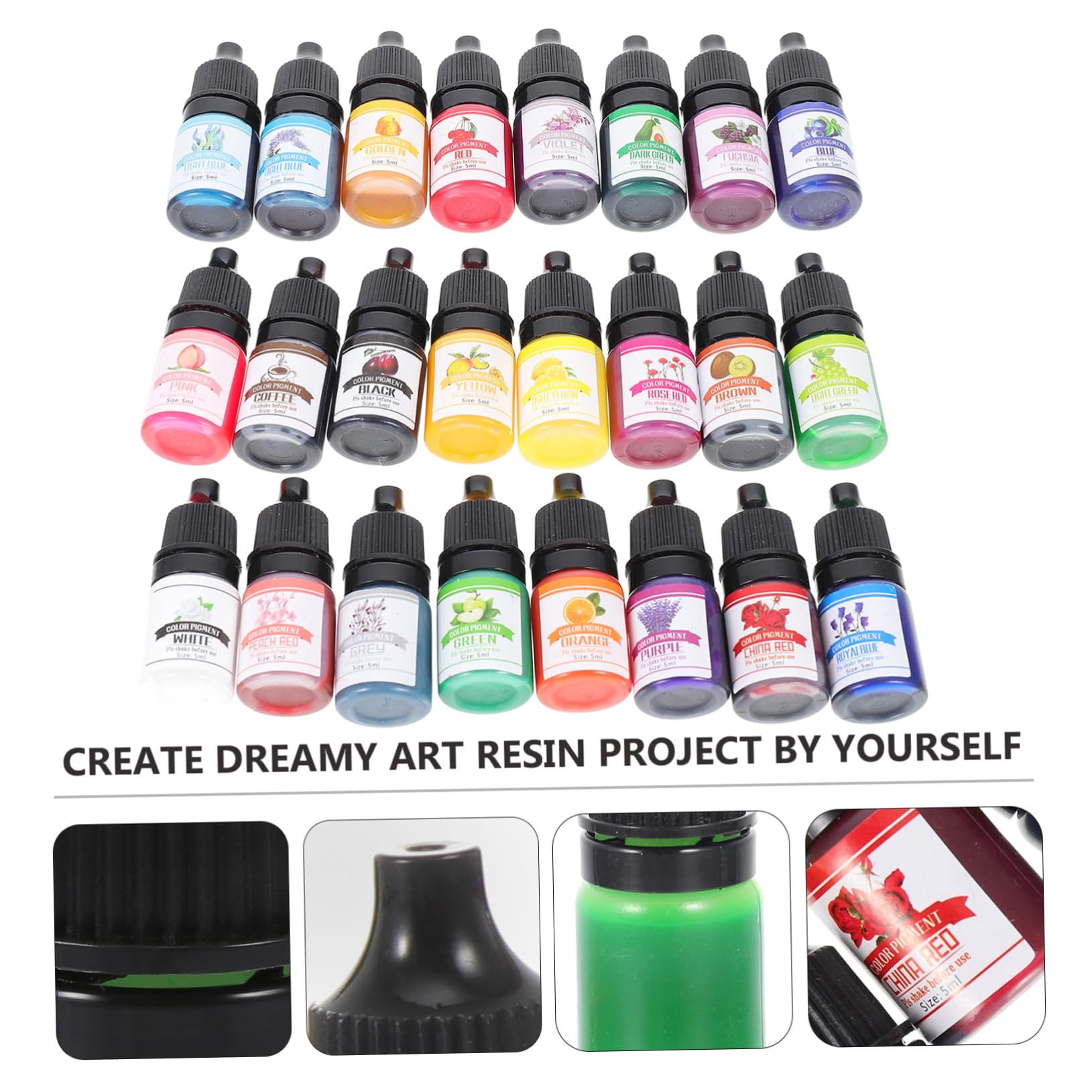 Housoutil 2 Stück Bunte Farbpigmente für Epoxidharz Farben Konzentrierte Uv Farbstoffe Flasche für Diy Schmuckherstellung und Kreative Projekte für Resin Kunsthandwerk und Bastelarbeiten