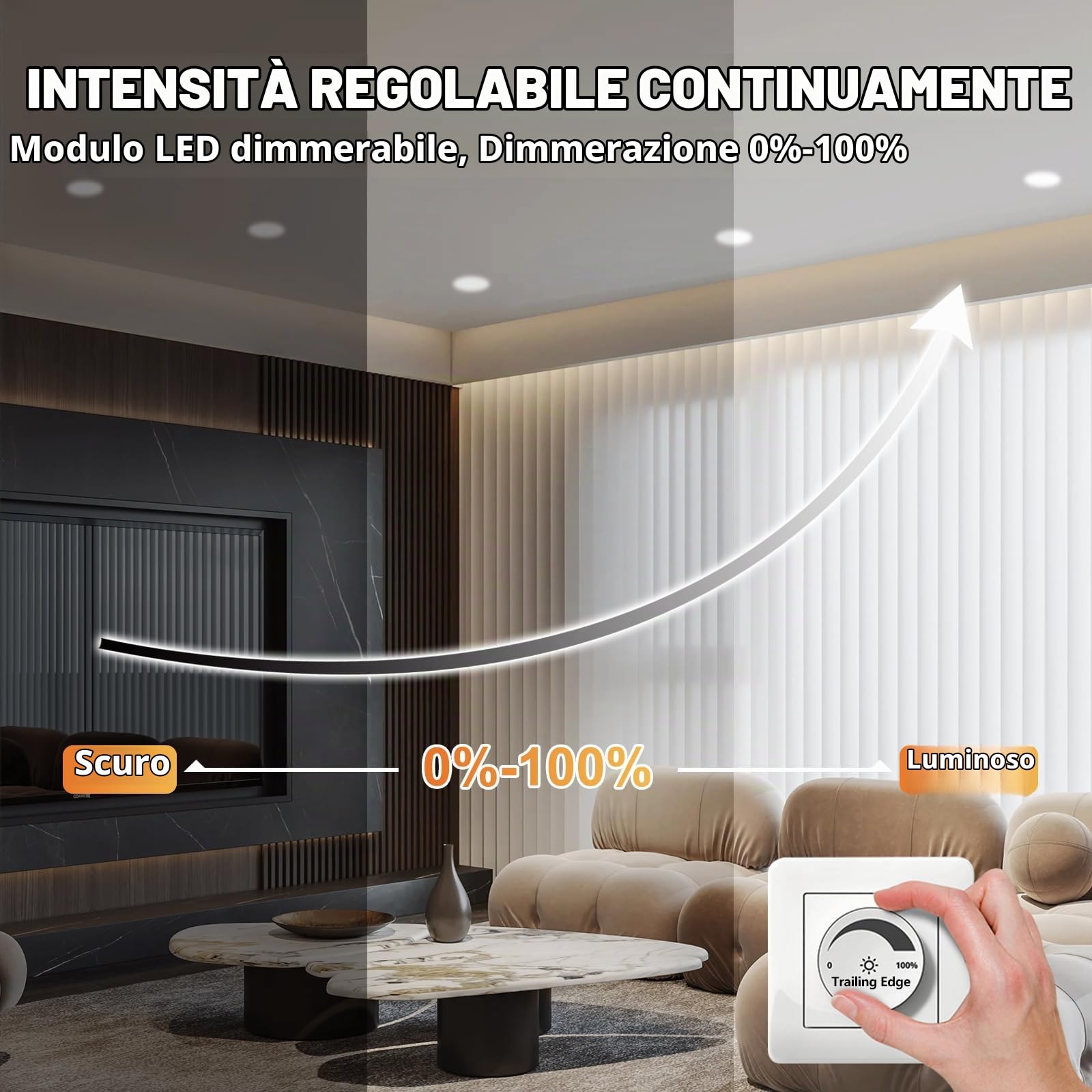 KYOTECH 10x Modulo LED Ultrapiatto ø50x23mm Dimmerabile 3CCT Bianco caldo 3000K Bianco naturale 4000K Bianco freddo 6500K Sostituzione per MR16 GU10,120°per faretti da incasso a soffitto plafoniere