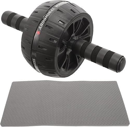 NOLITOY Fitness Ab Roller Wheel with Knee Pad Core Trainer for Home Gym Exercise Equipment Smooth Forward Backward Movement for Abdominal Workout