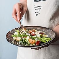 Vista 7 de Juego de vajilla de cerámica Reaction Glaze de 16 piezas, juegos de platos y cuencos de cerámica, juego de vajilla de platos redondos, juego