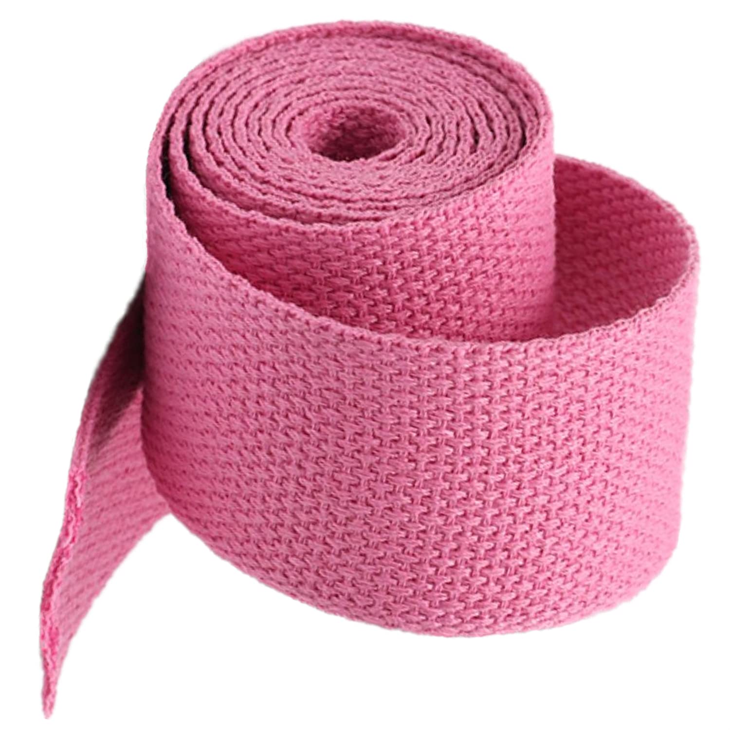 FGJsfhrDTU Webbing, Cotton Plain Weave Straps 25mm Width 5-20 Yards Multicolor(Pink,25mm/5 yard)