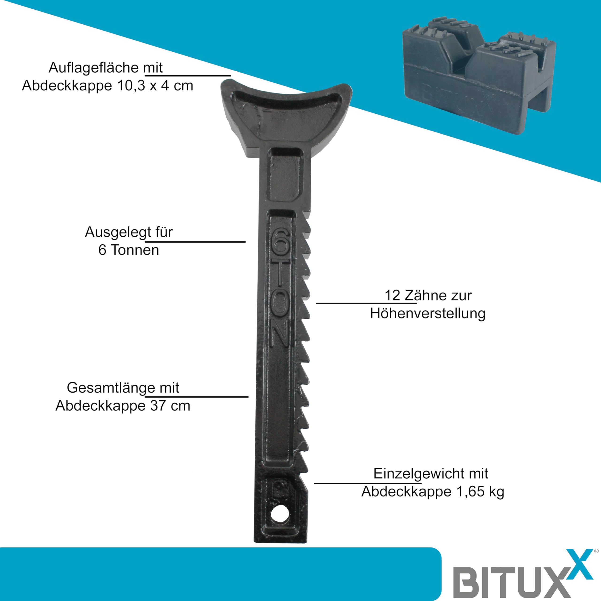 BITUXX® 4X Schwerlast LKW Unterstellböcke Auto PKW Abstellbock Stützbock Heber 6000kg 6t