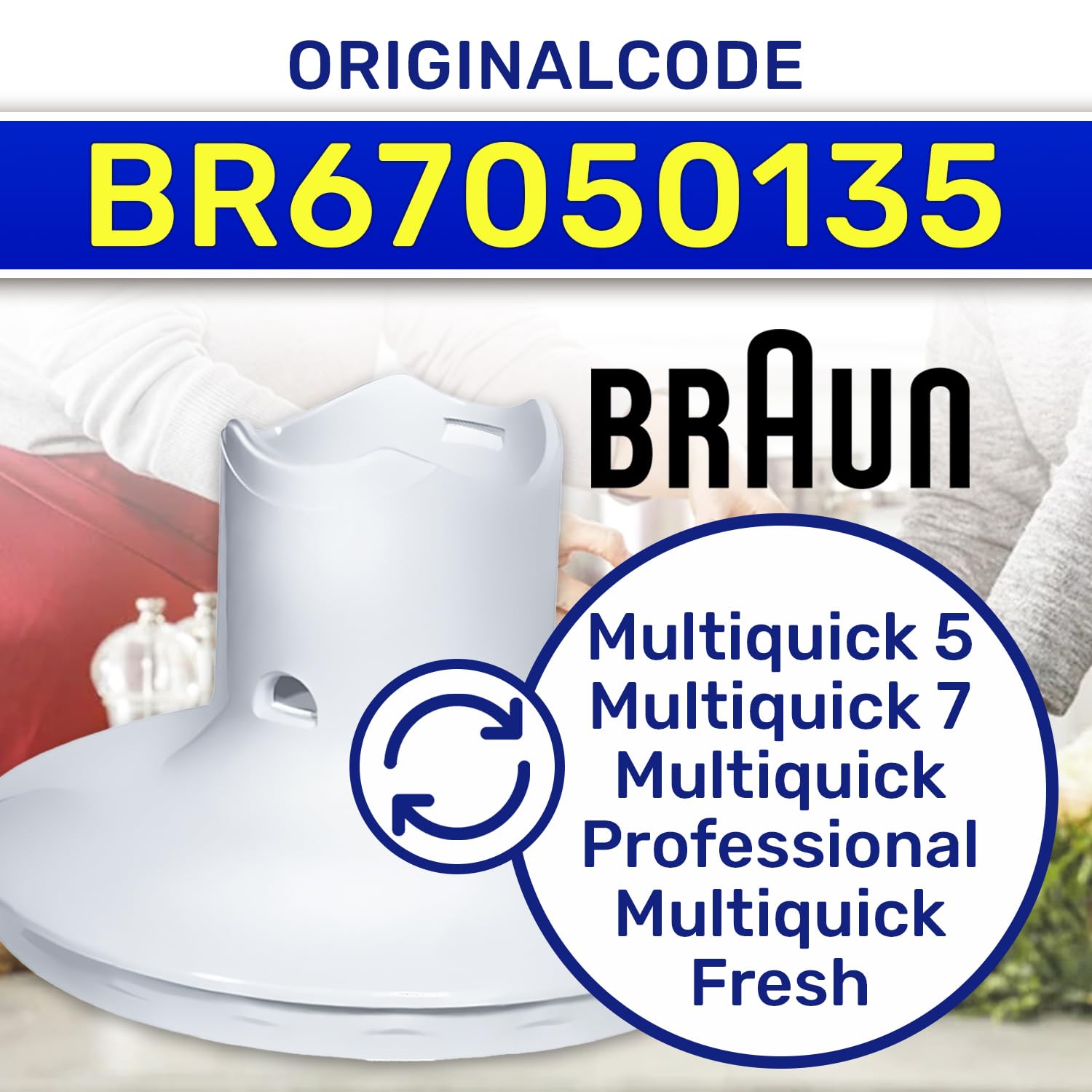 MONTERAL Deckel für den Mixeraufsatz mit dem Originalcode BR67050135 für Braun - Garantie 10 Jahre