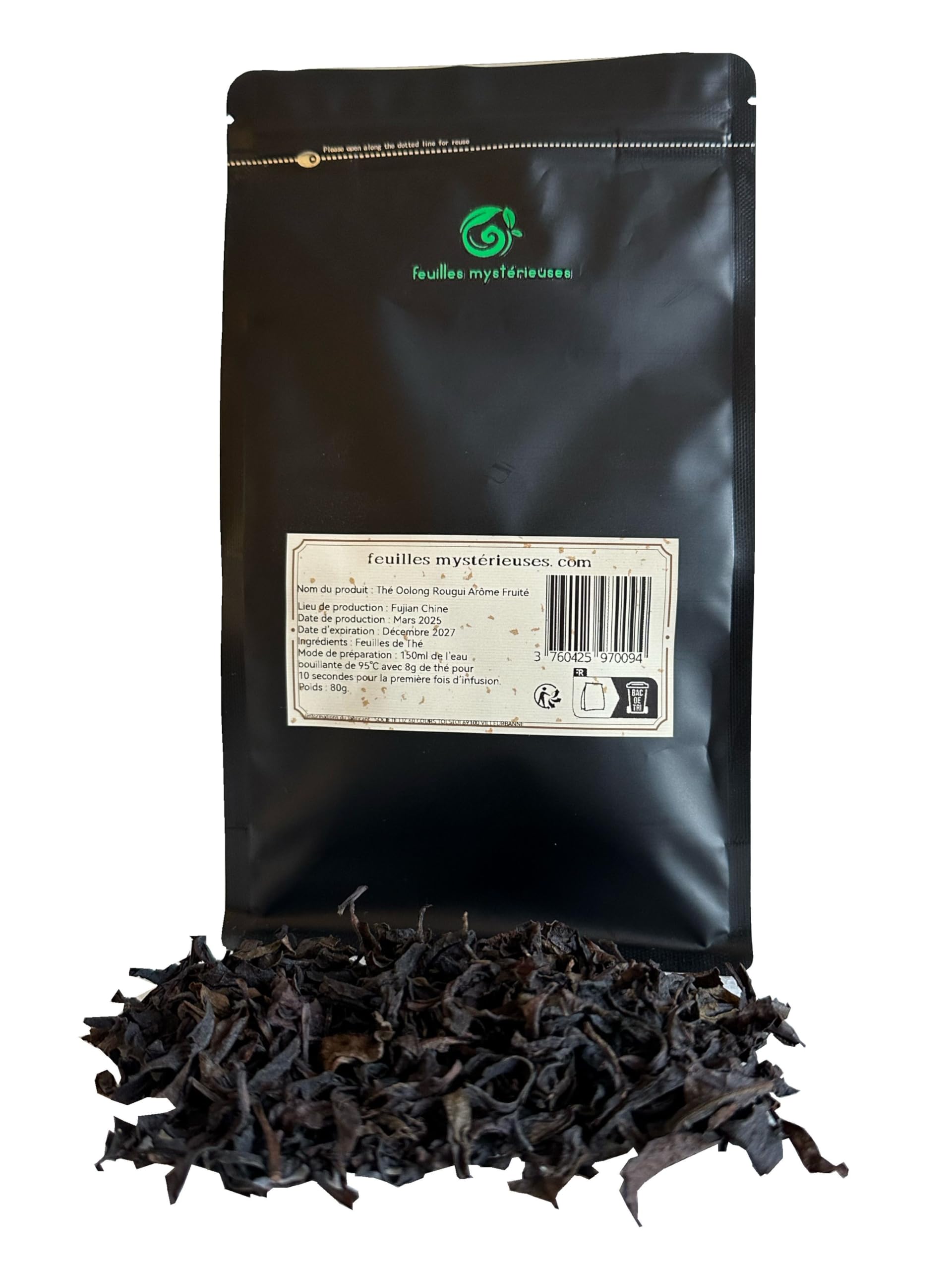 Thé Oolong Chinois Wuyi Yancha Rougui Arôme Fruité, Thé de Rocher Chinois Traditionnel