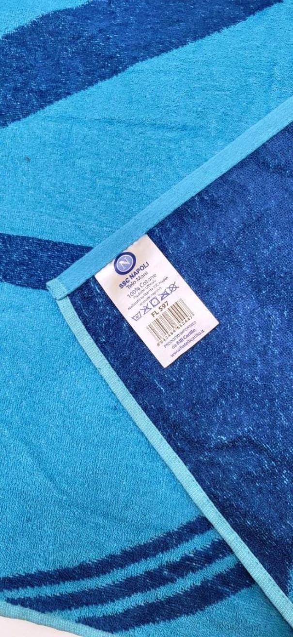 Telo Mare SSC Napoli Ufficiale - Osimhen, Azzurro, Unisex Adulto - Foto 6