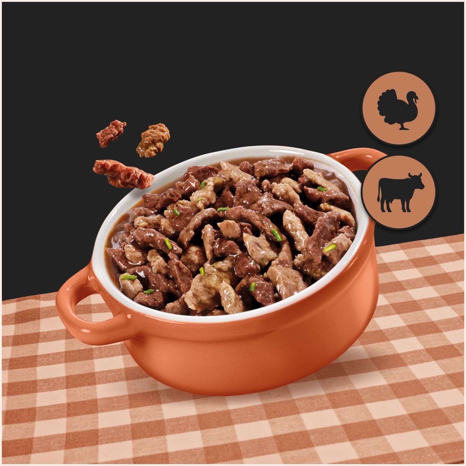 Cesar Ricette di Campagna Cibo per Cane con tenero Tacchino, Manzo ed Erbe 150 g - 14 Vaschette