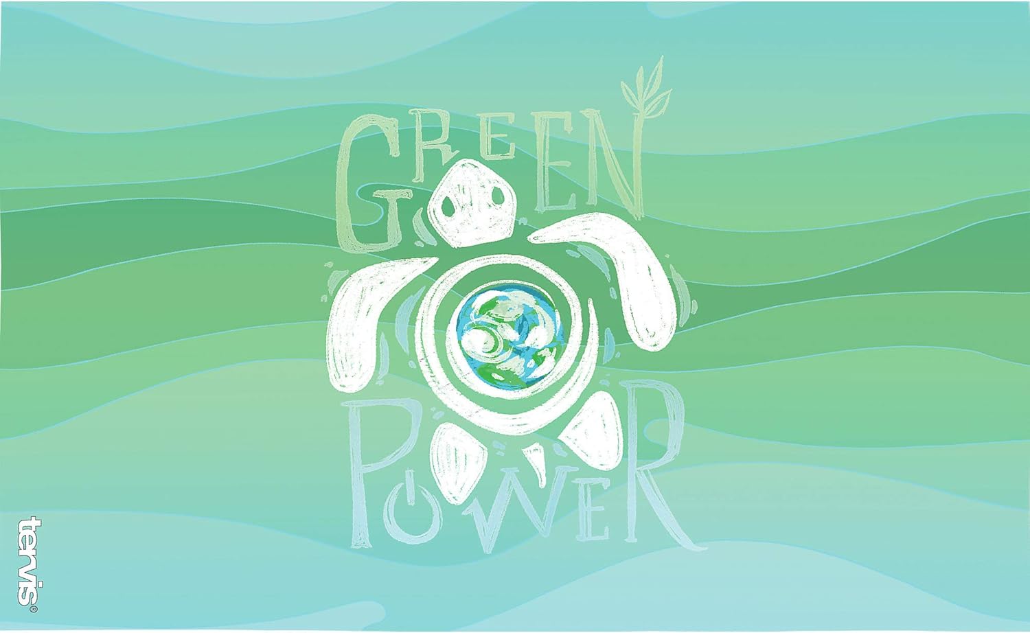 Tervis Turtle Insulated Tumbler with Wrap and Lime Green Lid, 10oz Wavy, Clear - Image 2