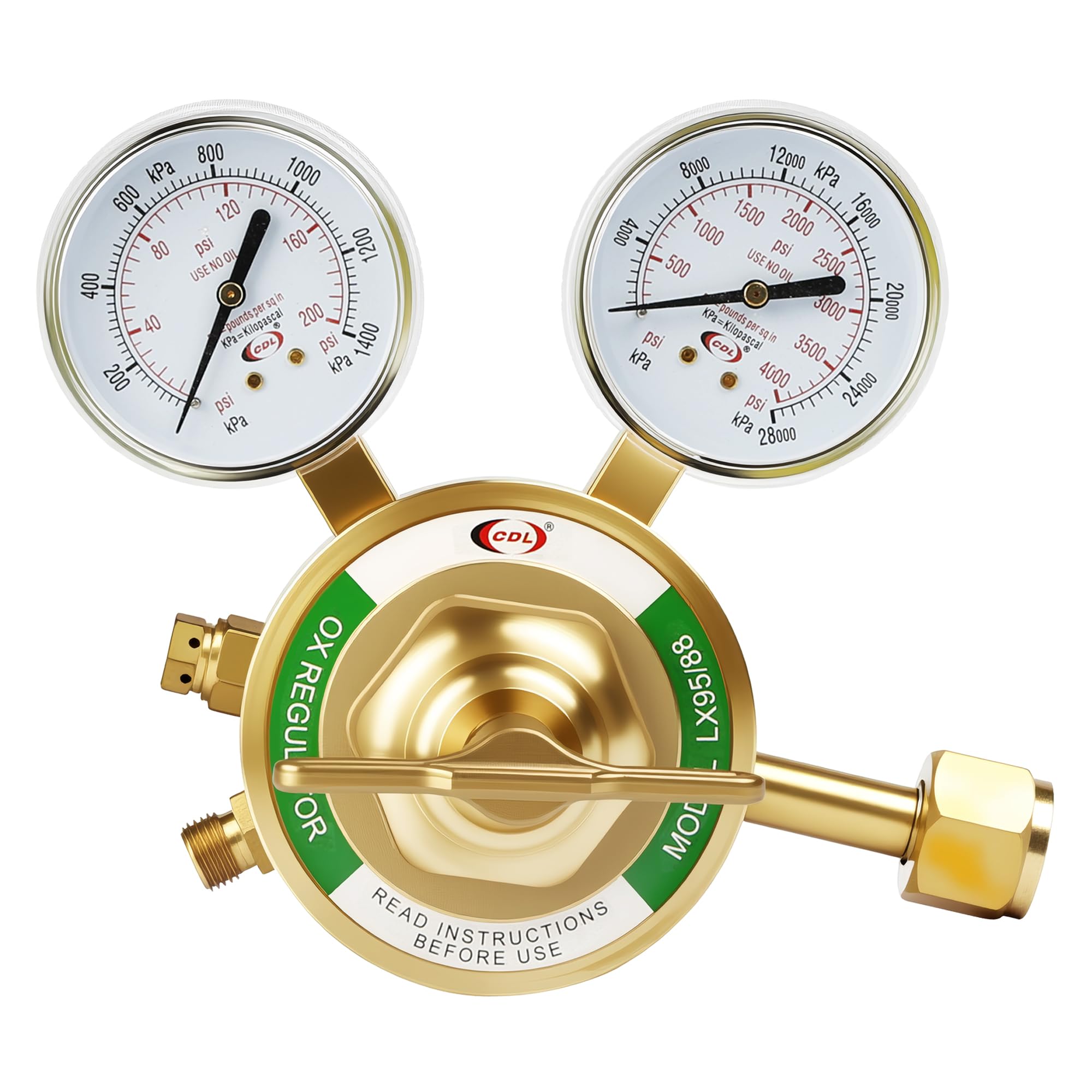 CDL LX95 Extra Heavy Duty Oxygen Regulator CGA540,Forged Brass
