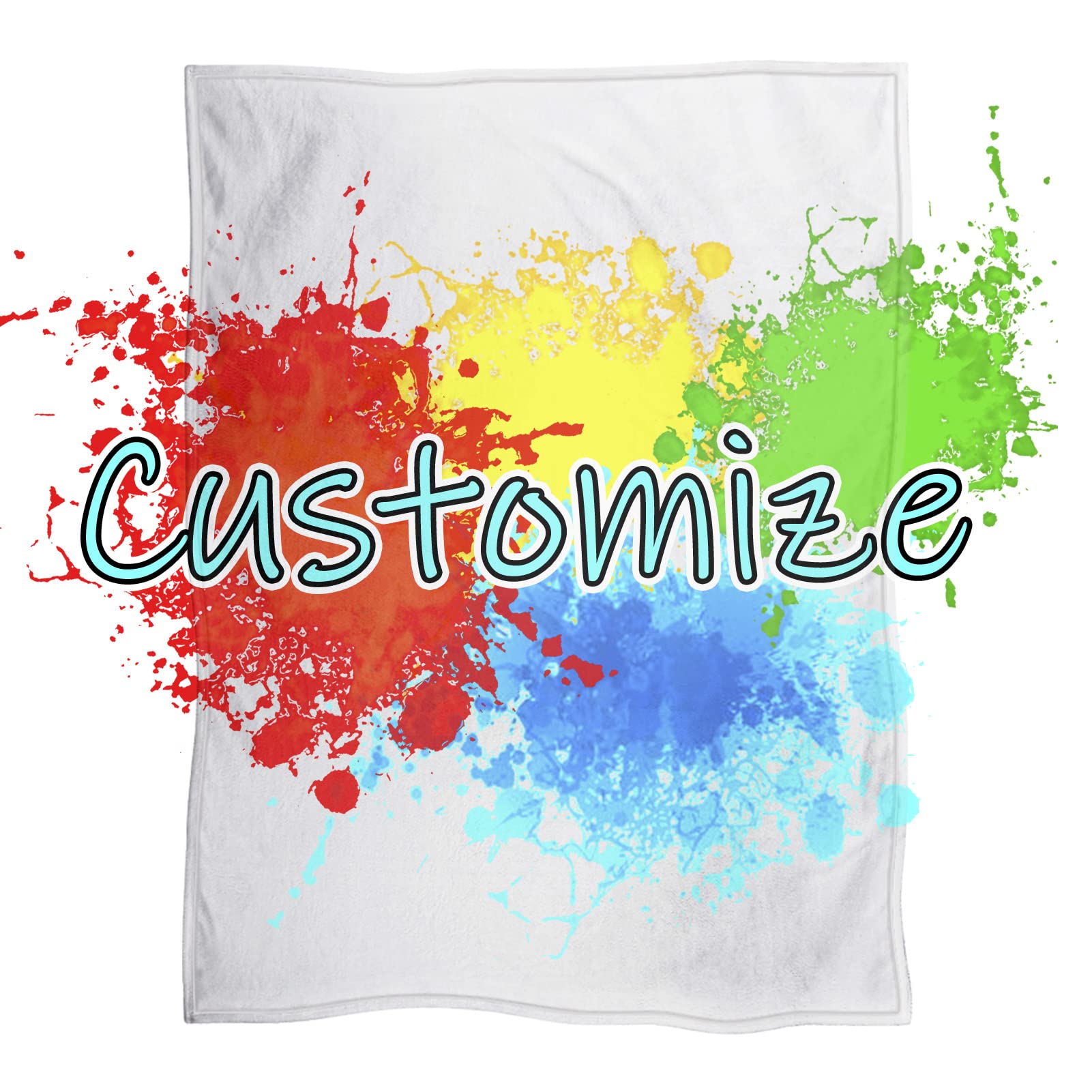 HUGS IDEA Customize Your Own Picture and Leave Your Memorable Moment on Blanket, Gift for Parents, Chidlren, Lover, Friends, Custom Blanket -2XL