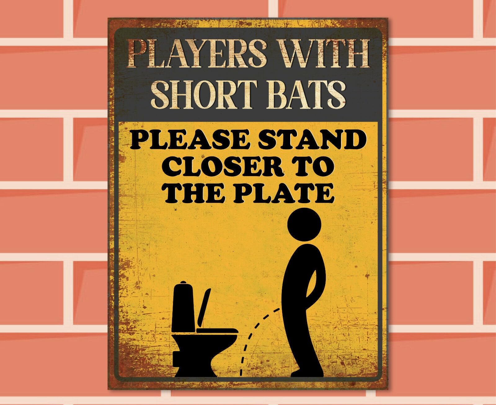 My Pixel Print Metal Funny Toilet Sign Man Cave Bar Pub Bathroom Toilet Plaque Party Vintage Gift