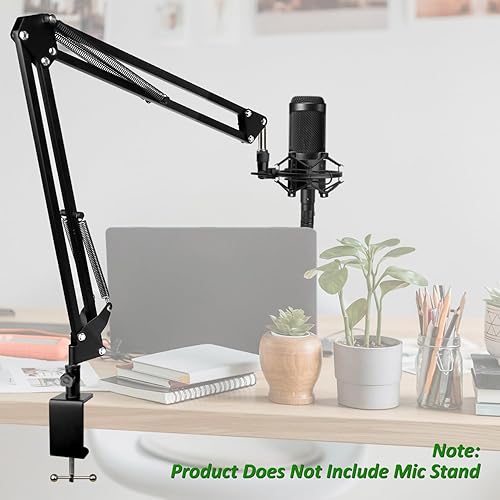 Miniatura 7 de Abrazadera de montaje de mesa de metal resistente, abrazadera de escritorio de metal para soporte de brazo de micrófono, abrazadera C de micrófono