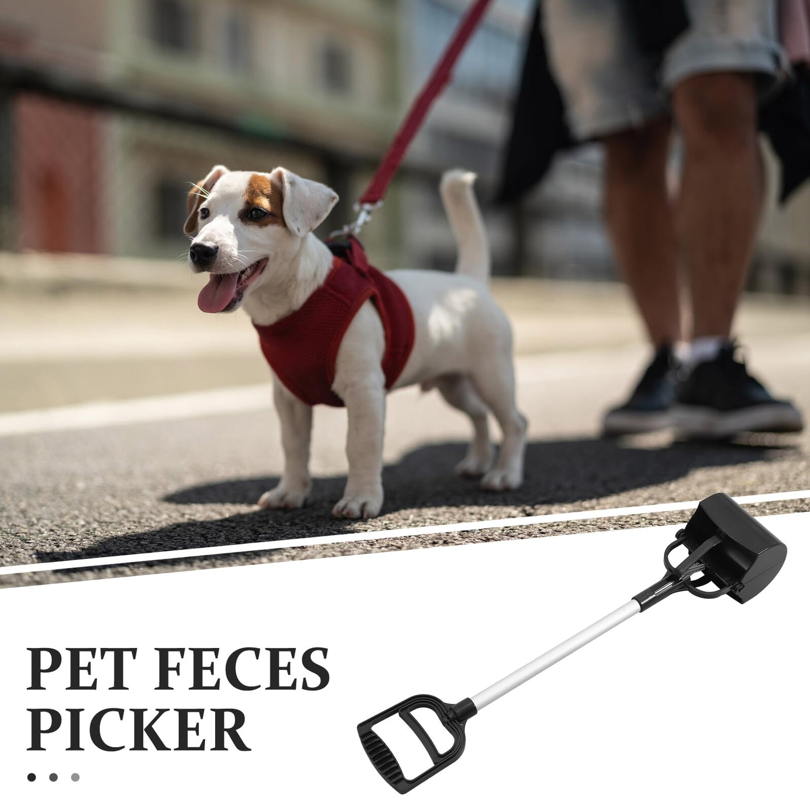 SUPVOX Ramasse-crottes Poignée Longue en Plastique Facile à Transporter Portable Couleur Aléatoire pour Chien pour Déchets d'animaux en Extérieur
