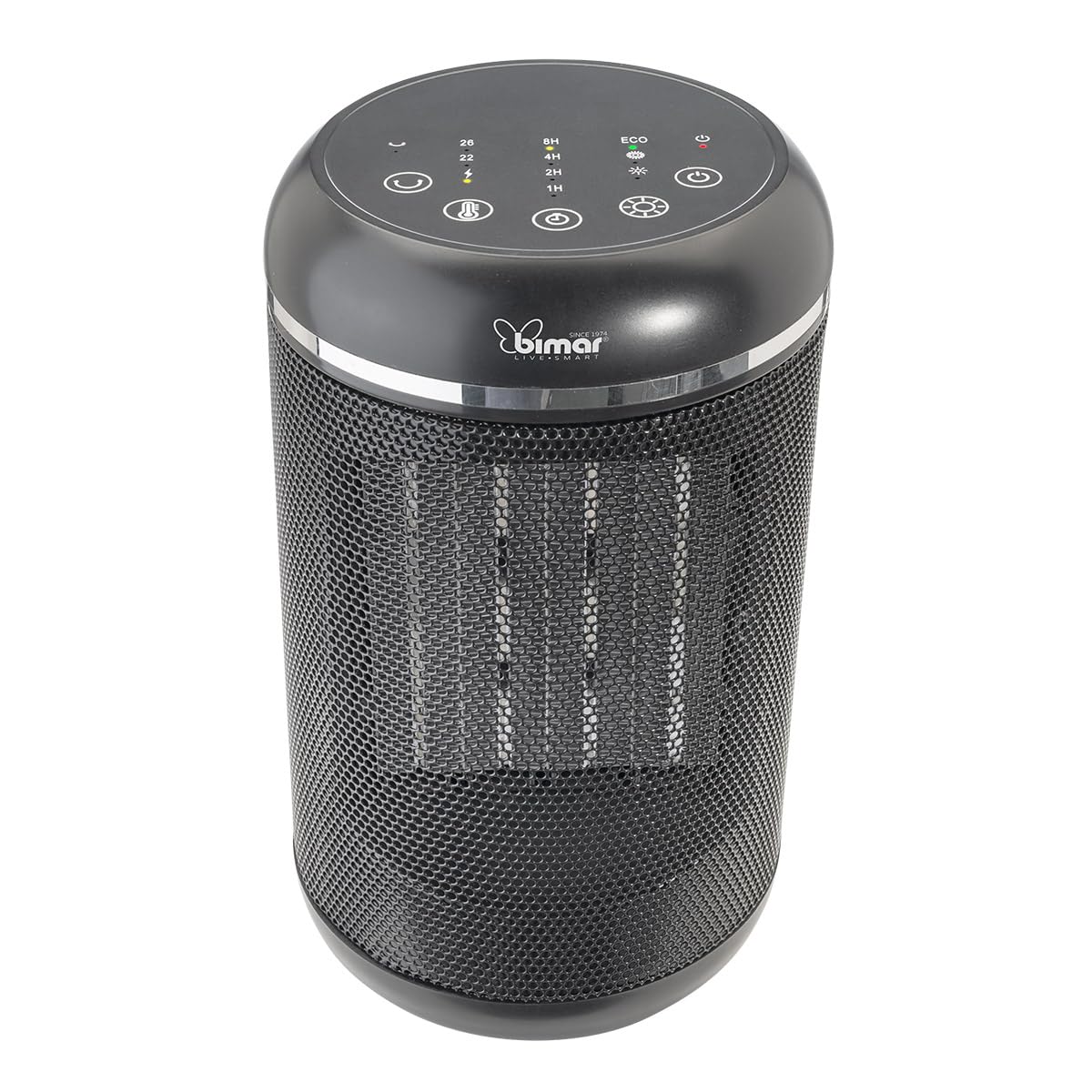 Bimar HP127 Stufa Elettrica Basso Consumo Stufetta Elettrica da Bagno Scaldabagno Elettrico Termoventilatore Scaldino da Bagno, Resistenza Ceramica PTC a Basso Consumo, Termostato Regolabile Timer 8h