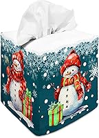 Vista 13 de Tissue Box Cover Square Decorative Tissue Box Holder Cute Funny Cube Tissue Case Cover-Alpaca Tissue Box Cover