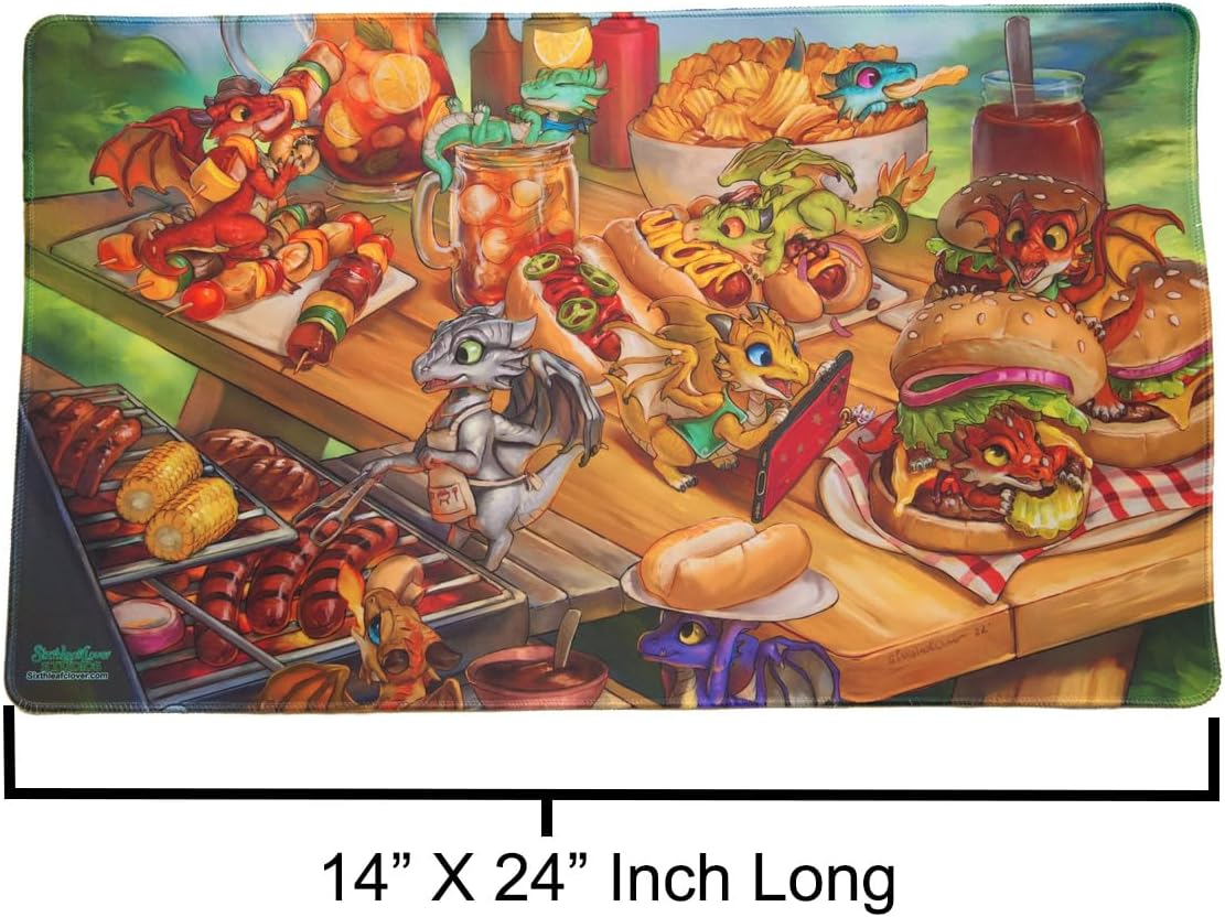 The Grillers BBQ Dragons TCG Card Gaming Mouse Pad Mat
