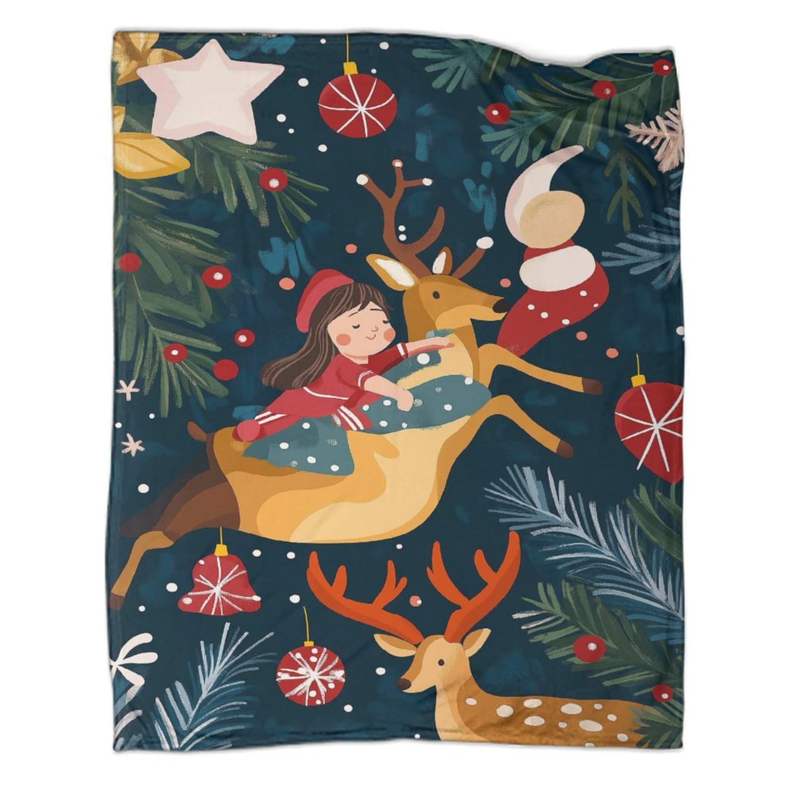 Plaid de Noël Yule en flanelle douce | Douceur et chaleur pour toute la famille