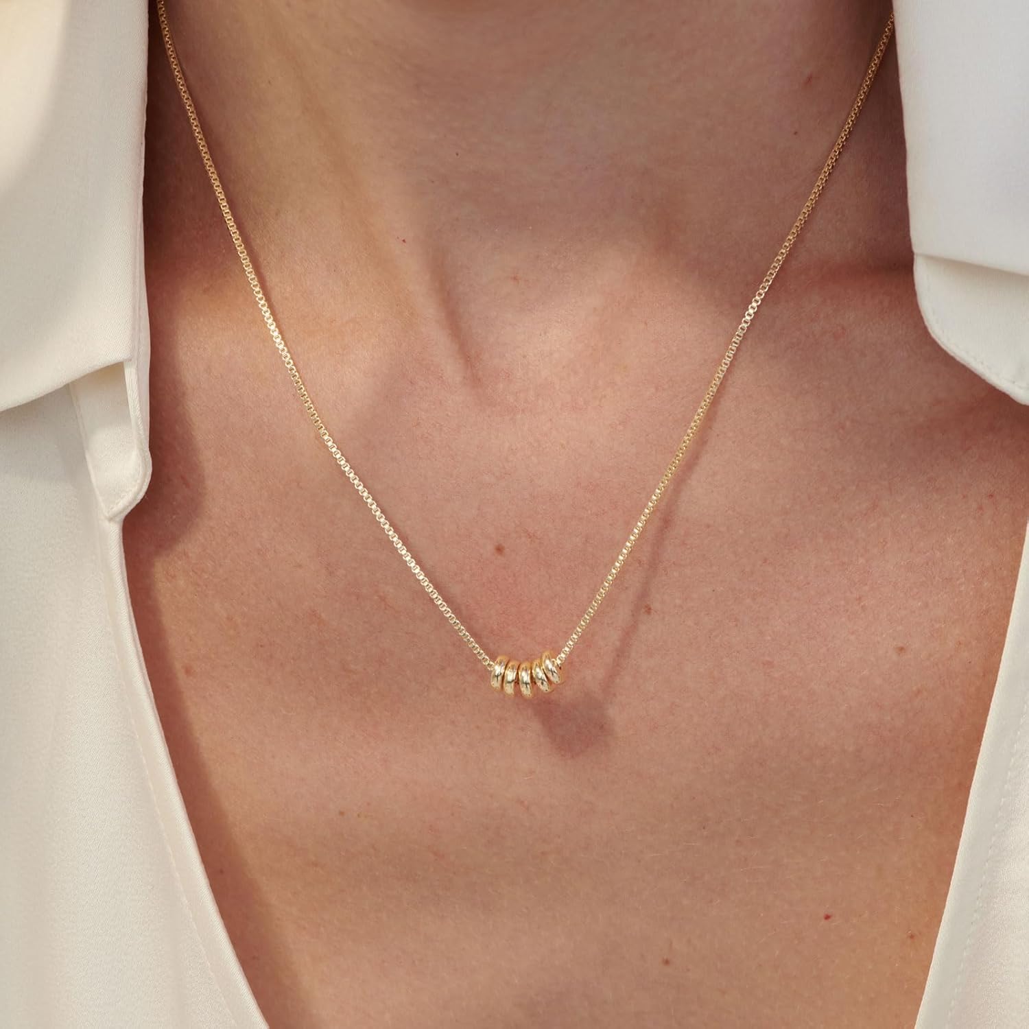 VRIUA Gold Necklace for Women - 14K Gold Plated Dainty Italian Horn Star of David Butterfly Bow Sun Lotus Volleyball Baseball Cowboy Boots Necklace Jewelry Everyday for Women - Image 2