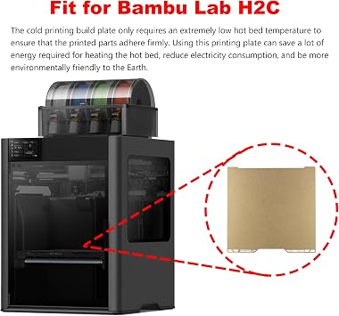 3D Printer Cold Build Plate for H2C