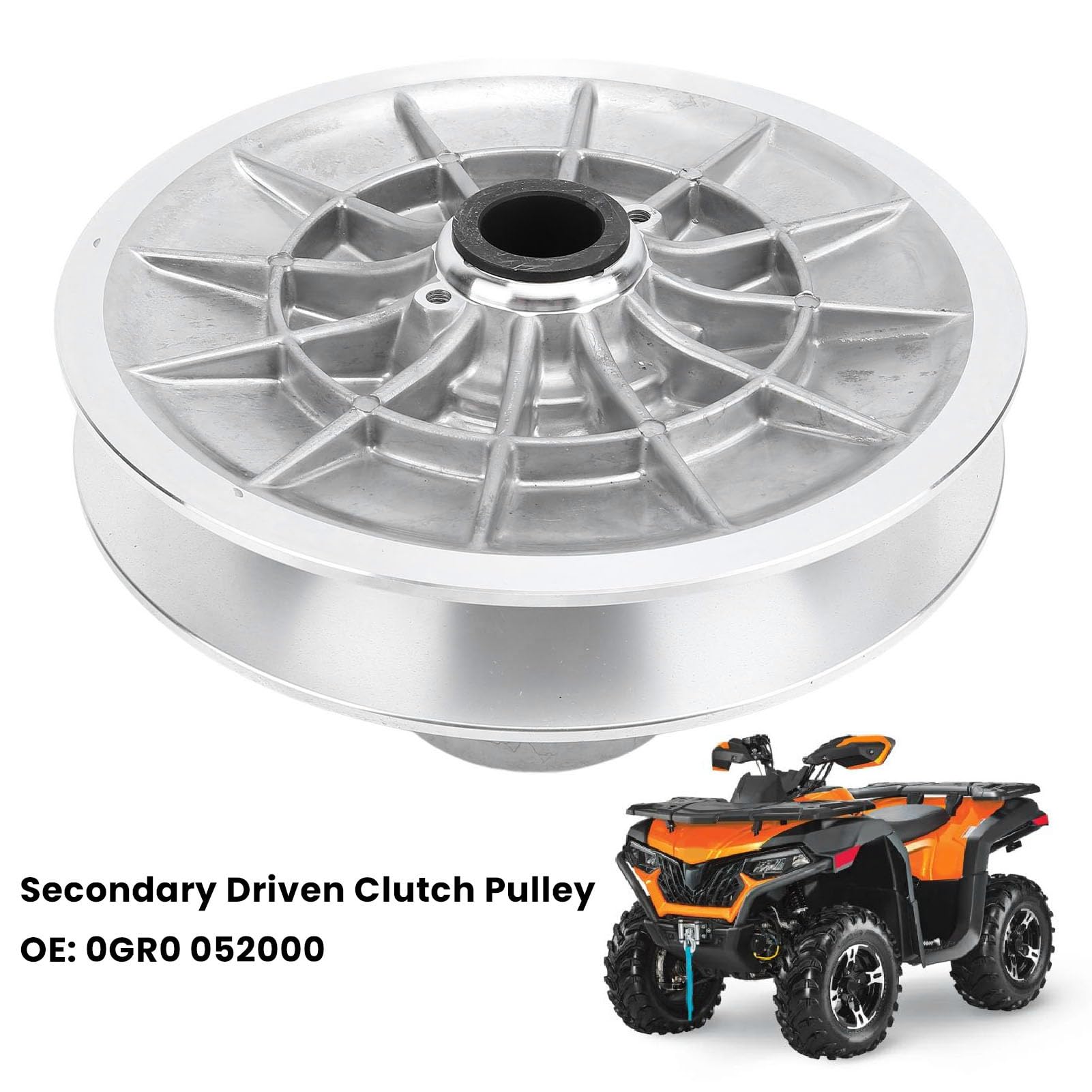 Polea de Embrague Accionada Secundaria 0GR0 052000, Repuesto de Transmisión Suave y Estable para ATV UForce ZForce