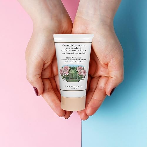 Miniatura 5 de L'Erbolario Rose - Crema de manos nutritiva perfumada, loción hidratante de manos para mujeres y hombres con aceite de girasol, para manos secas y