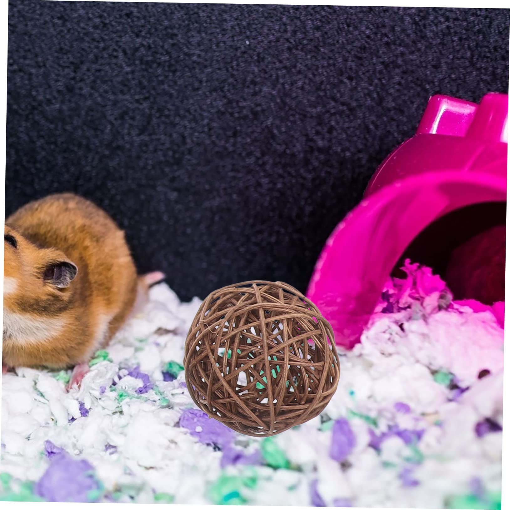 Housoutil 1set Giocattoli Da Masticare Per Criceti Conigli e Porcellini Naturale Per La Noia e Promuovere Gioco Sicuro Per Piccoli Animali Domestici
