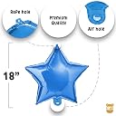 Indy Toys And Fashion Set Of 42 Pcs Baby Boy Welcome Decoration Kit For Home - Polka Dot Foil Balloon, 15 White & 15 Blue Pastel Balloons For Kids Birthday Party New Born Baby Theme Decoration Kit gallery image