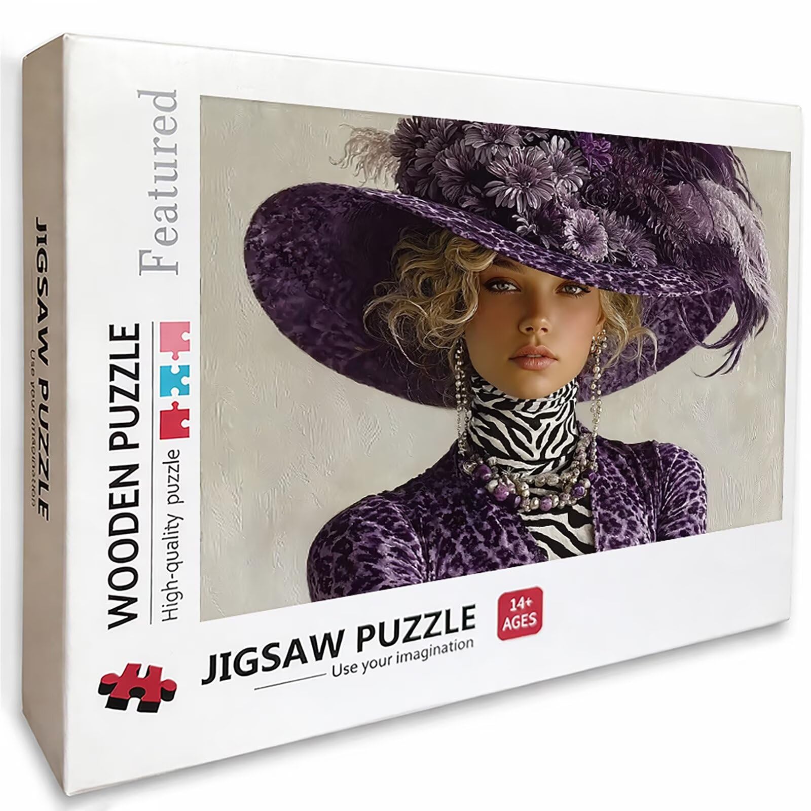 Puzzle 3000 elementów dla dorosłych, fioletowe, drewniane puzzle, 122 x 81 cm, części ściśle do siebie pasują, dla mężczyzn, kobiet, starszych seniorów, dekompresji, letnia dekoracja ścienna, prezenty