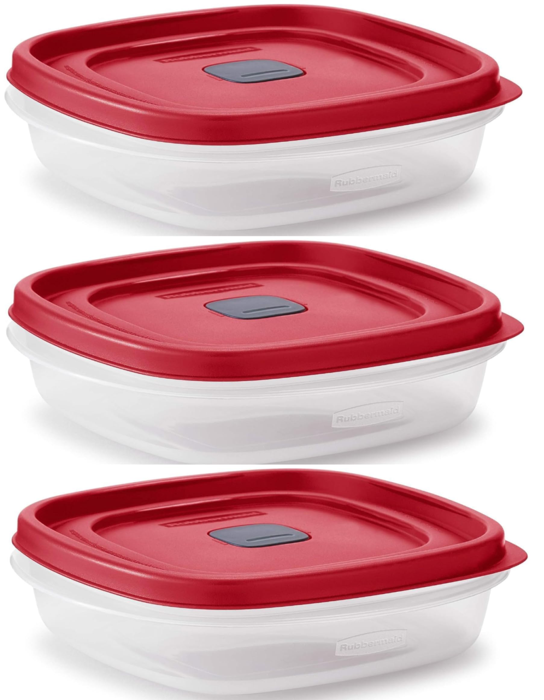 Rubber maid Food Storage Containers Three Cup Food Storage Containers 7 Peice Set, Easy Find Lids, 3 Containers, 3 Lids Chalk Pen And Chalk Labels