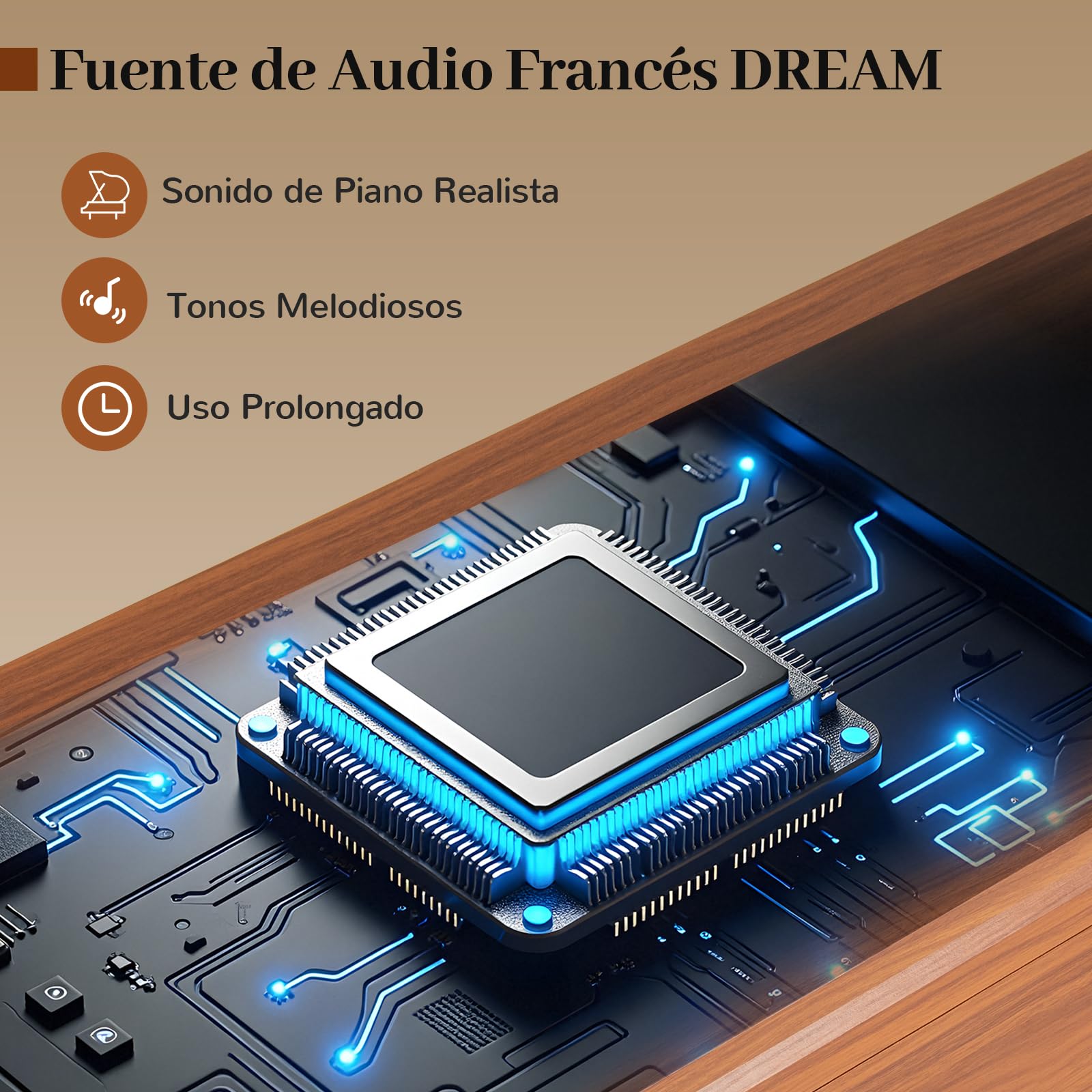 COSTWAY Piano Digital de 88 Teclas Contrapesadas con Acción de Martillo, Piano Eléctrico de Tamaño Completo con Cajón Extraíble, Función de Grabar y Reproducir, Triple Pedal y Doble Altavoces
