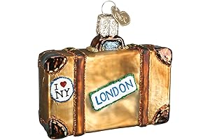 Old World Christmas Cities, Places, & Landmarks Glass Blown Ornaments for Christmas Tree Suitcase