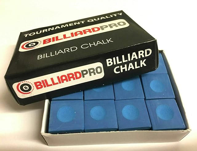cueball16 12 Pieces BOX of Tournament Quality Snooker or Pool Cue Tips Chalks (BLUE)