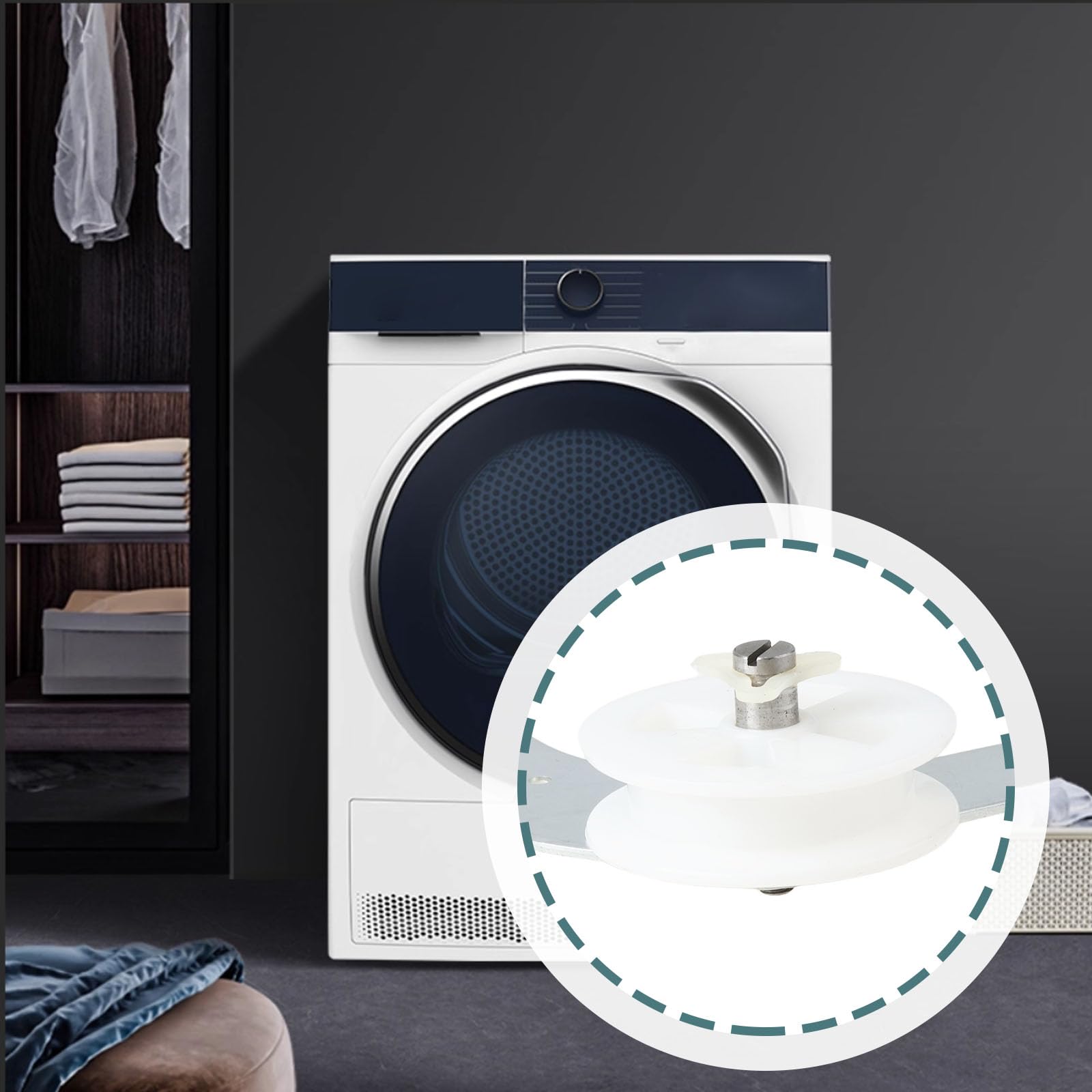 ECSiNG Spannrollenarmhalterung für Trockner, 131863007, kompatibel mit Electrolux Frigidaire