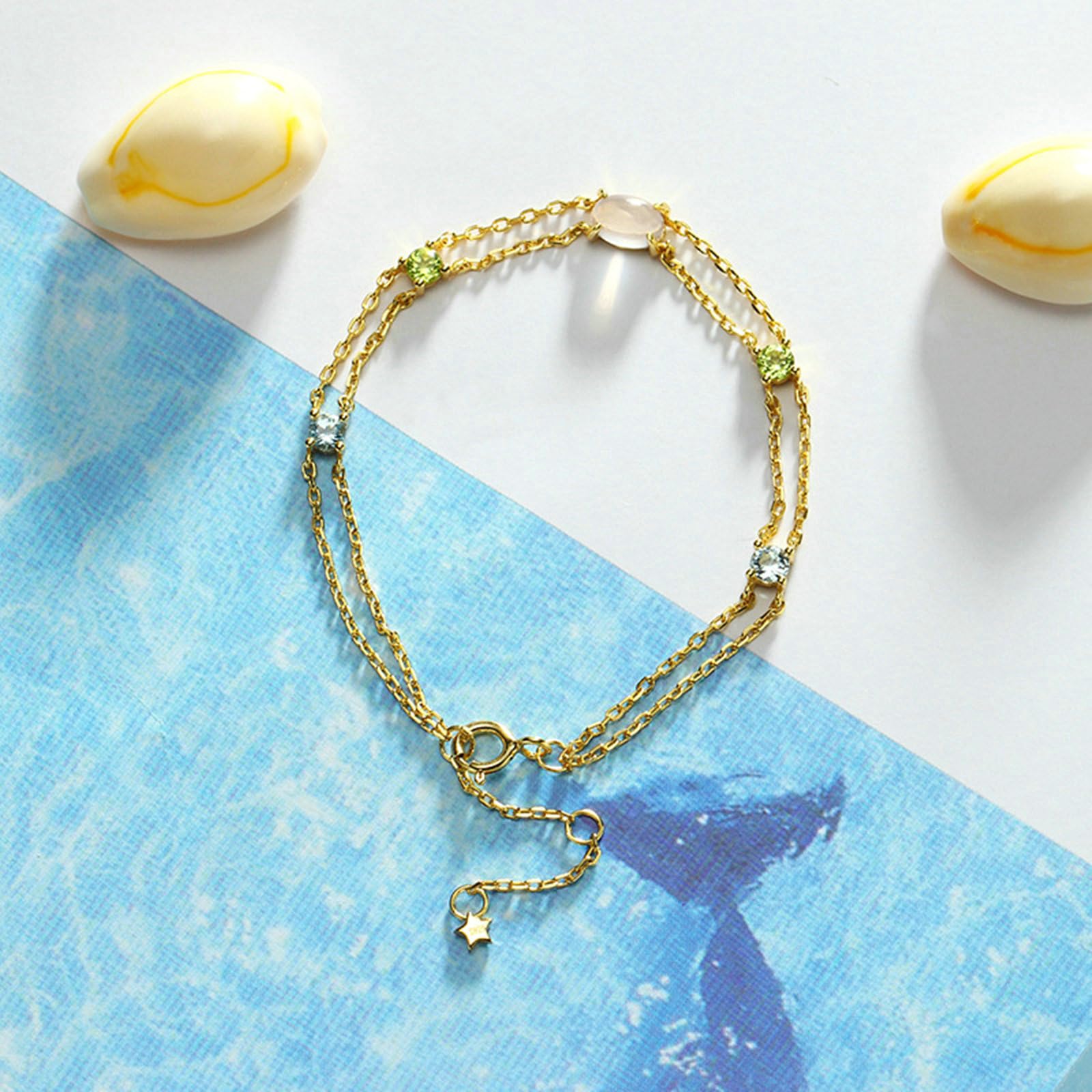 Pulsera de mujer 750 585 oro 375 21-23 cm de extensión