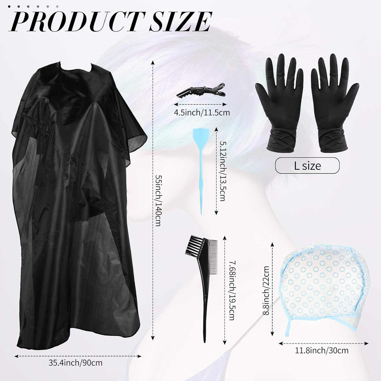 16 Pieces Highlight Caps Set Salon Hairdressing Dyeing Staining Tools with Hook, Dye Gloves, Dye Brush, Hairdressing Cape and Clips, Reusable Hair Coloring Highlighting Cap Set for Women Men : Beauty & Personal Care