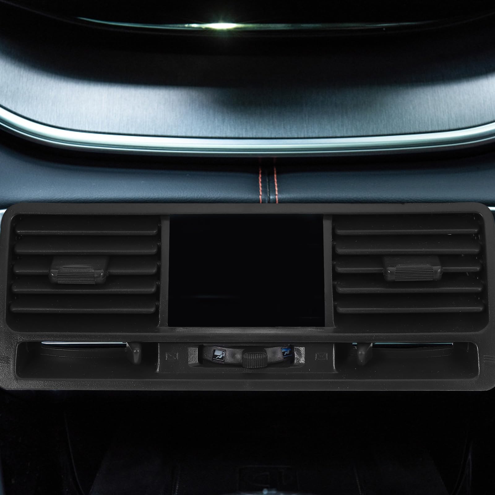 PACKOVE Rejilla de Ventilación durante Fiesta Verano de Abs Negro para Coche Fácil de Instalar y Resistente, Adecuado para Ventilación de Salida de Aire en Tablero