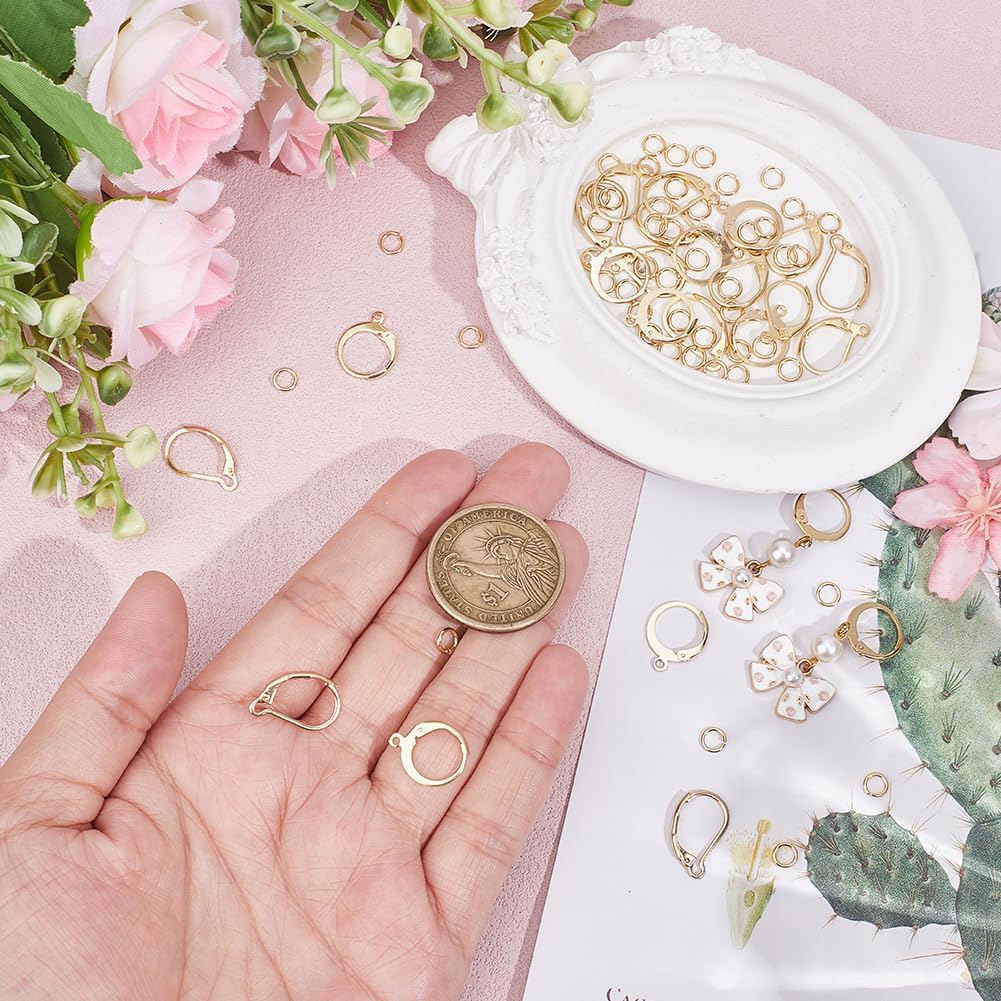 Beebeecraft 30Pcs 3 Styles Leverback Earring Findings 24K Gold Plated 304 Stainless Steel Interchangeable French Huggie Hoop Earring Hooks Clasp Ear Wire for Jewelry Making Supplies - Image 3