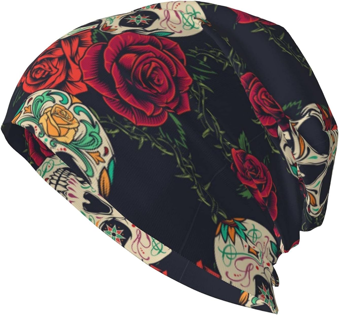 Gamepad Print Slouchy Beanie Skull Caps Chemo Hats Baggy Headwear for Men Women Jogging Cycling - Image 8