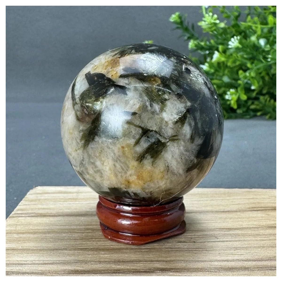 Piedras de cristal de cuarzo mineral verde de 51mm para reducir estrés en casa