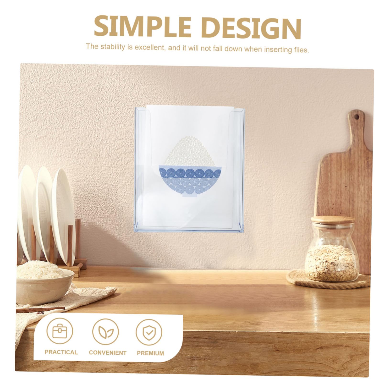 Revistero Transparente de Pared para Correo y Folletos, Organizador Acrílico Compacto, Soporte de Pared para Documentos Oficina, Porta Sobres y Carpetas Colgantes