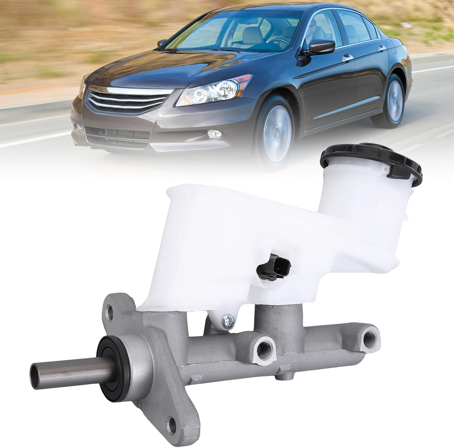 Brake Master Cylinder Assembly Fit for 2008-2012 Honda Accord - LX-S/EX/EX-L Coupe 2Door & LX/LX-P/EX/EX-L Sedan 4Door, Brake Master Cylinder with Reservoir and Cap Part OE 46100TA1A01 [2Pin]