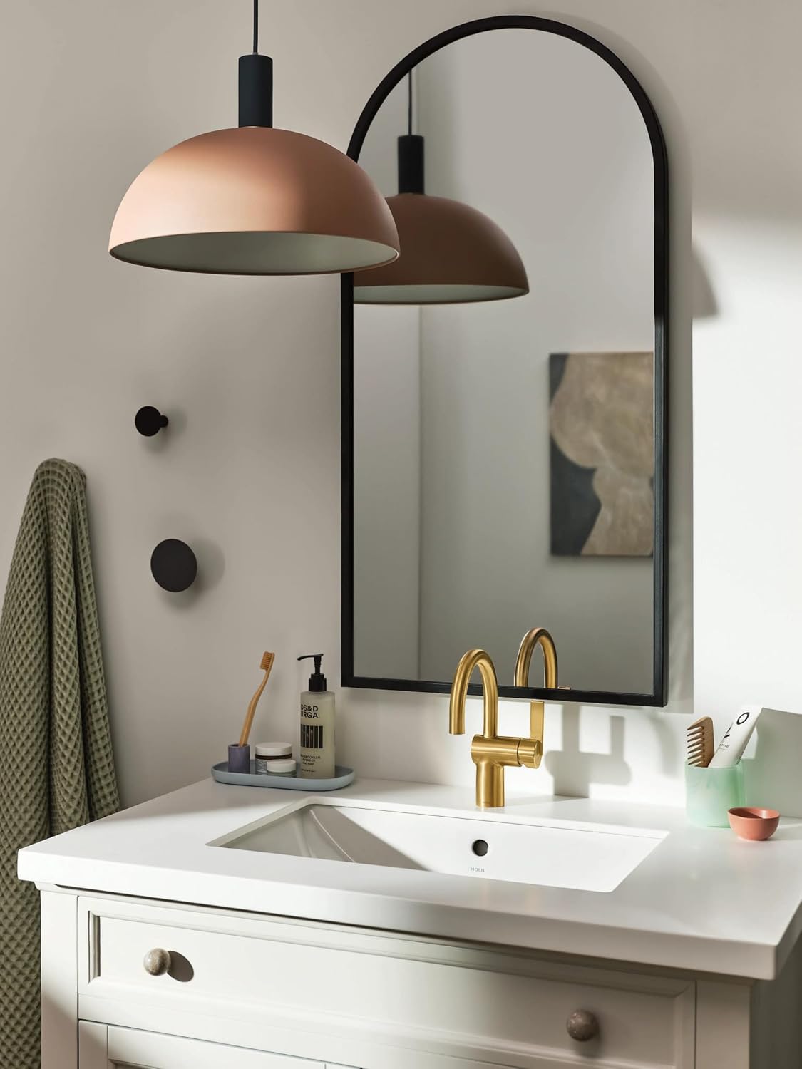 Moen White Vitreous China Undermount Sink, 23.625 X 14.75 X 7 Inch Rectangle Bathroom Sink with a High Gloss Porcelain Finish for Vanity Countertop Placement, BGCW10RU1223