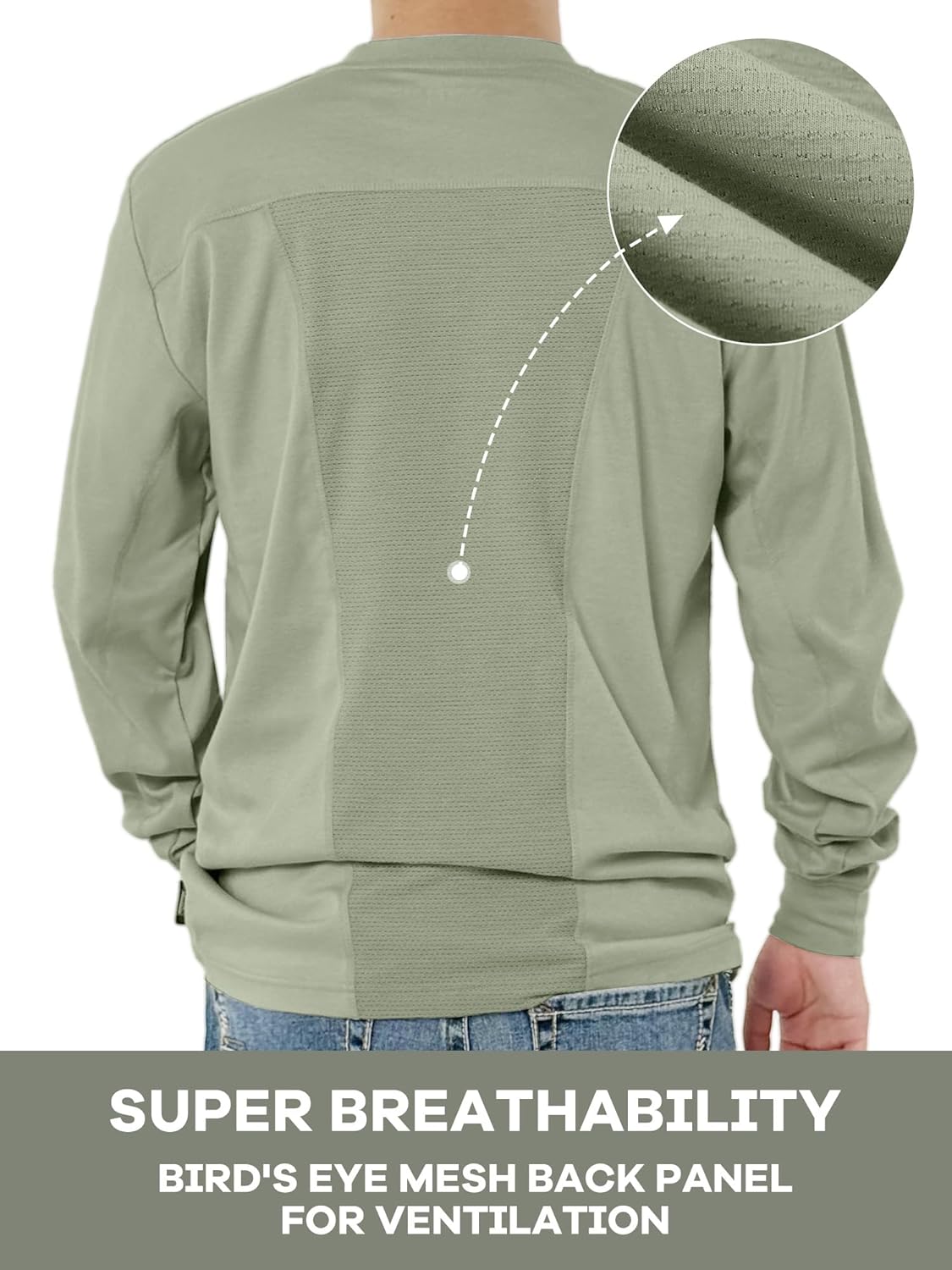 FR Shirts for Men 5.5oz Lightweight Bird's Eye Mesh Back Panel for Ventilation Long Sleeve CAT2 Fire Resistant Shirts - Image 2