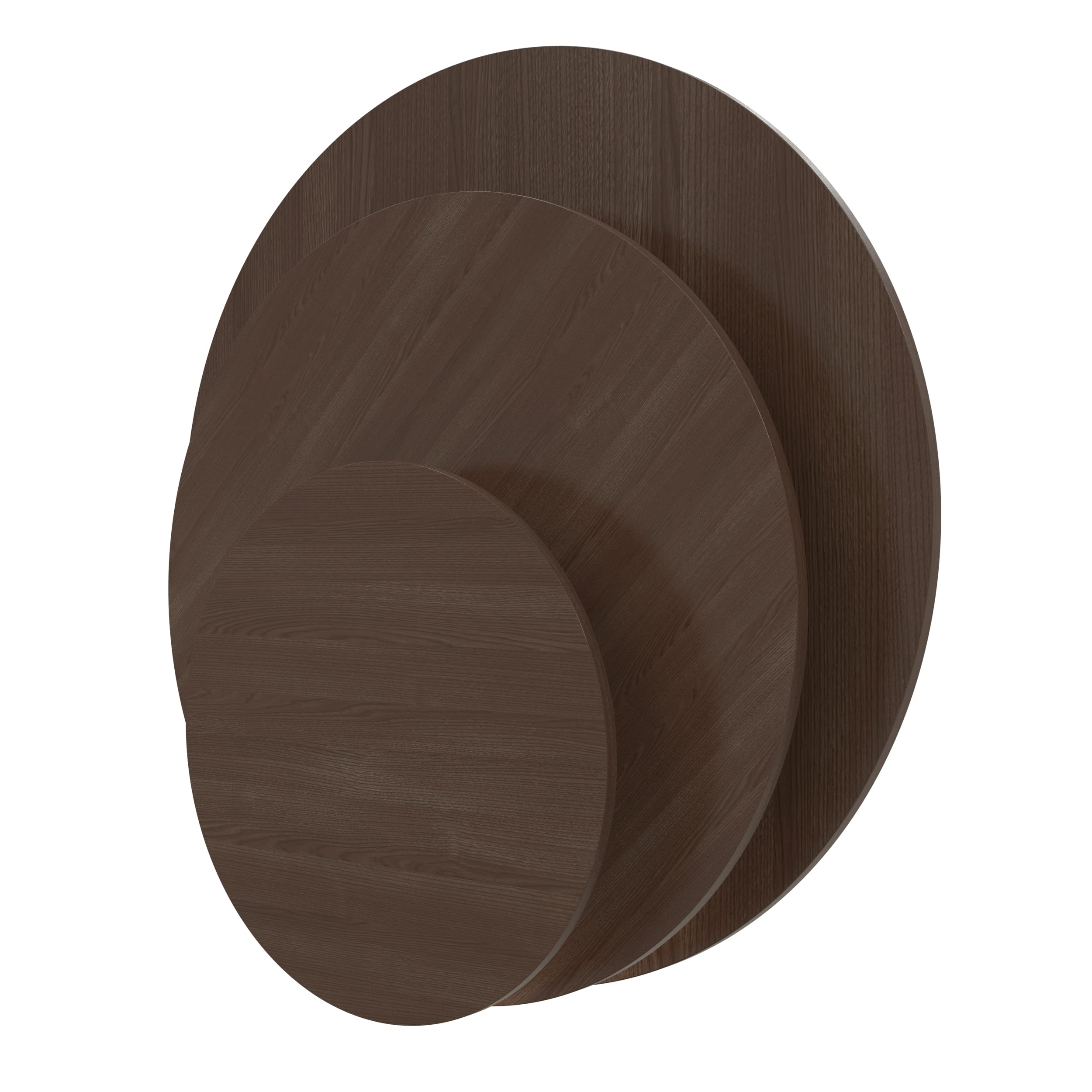 AUPROTEC Tischplatte 19mm rund Ø 1200 mm Eiche Piemont Mokka Holzplatte melaminharzbeschichtet Spanplatte mit Umleimer ABS Kante Auswahl: 120 cm