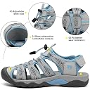 Dannto Women's Sport Hiking Sandals Closed Toe Athletic Water Shoes, Beige, 8 gallery image