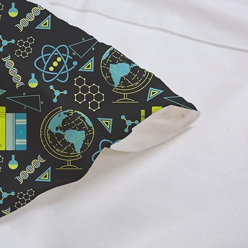 Miniatura 4 de Cortinas de cenefa de ciencia para sala de estar, dormitorio, biología, química y física, protones, neutrones, cortinas de cocina, cenefas de