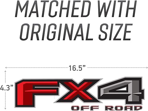 Miniatura 2 de FX4 - Calcomanías todoterreno para camiones F150 Super Duty 2015-2018 (juego de 2)