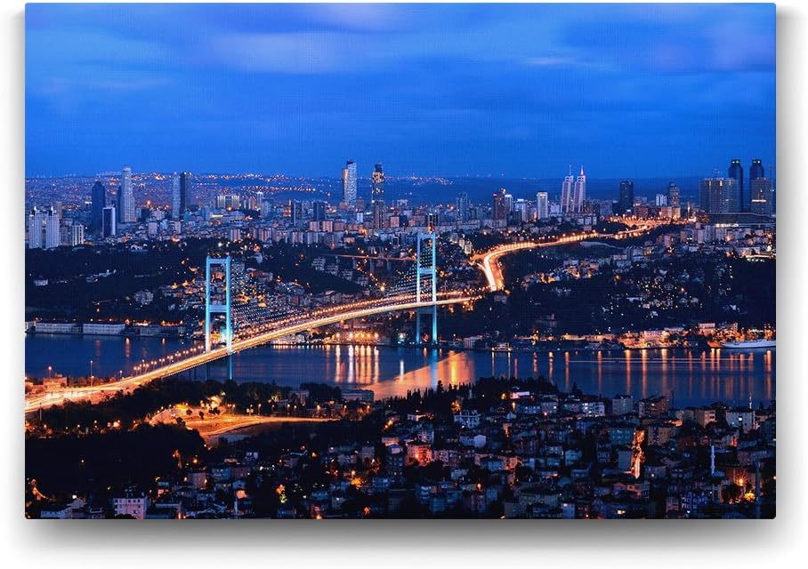 İstanbul Gece Köprü Tablosu - 100x70cm