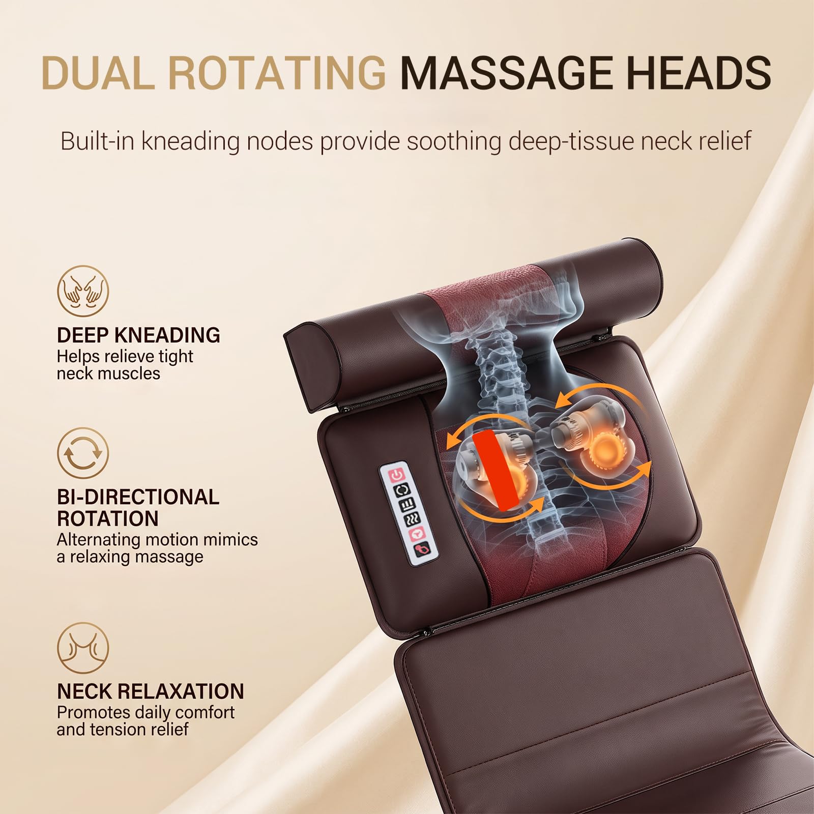 Tapis de massage pour tout le corps avec fonction chauffante, massage du
